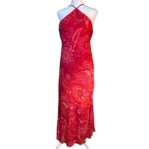 Vici Collection Pink Floral Print Halter Neck Maxi‎ Dress Size Medium